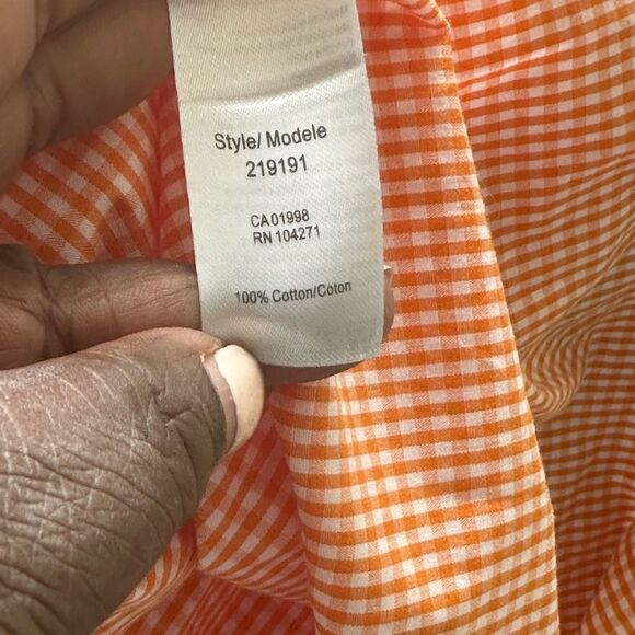 Spanner Checkered Front Tunic Blouse L - Picture 7 of 7